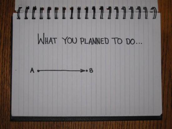 What you planned to do.